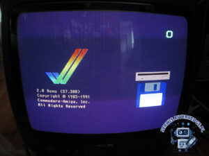 Amiga 500 z przepięknym obrazem po RGB SCART na telewizorze CRT!